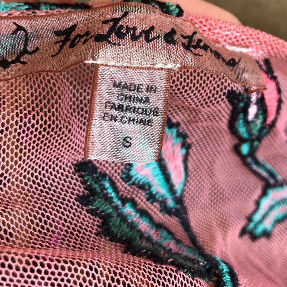 Rare For Love and Lemons Flower Orchid Crop Top Size XS & S EUC - Picture 12 of 14